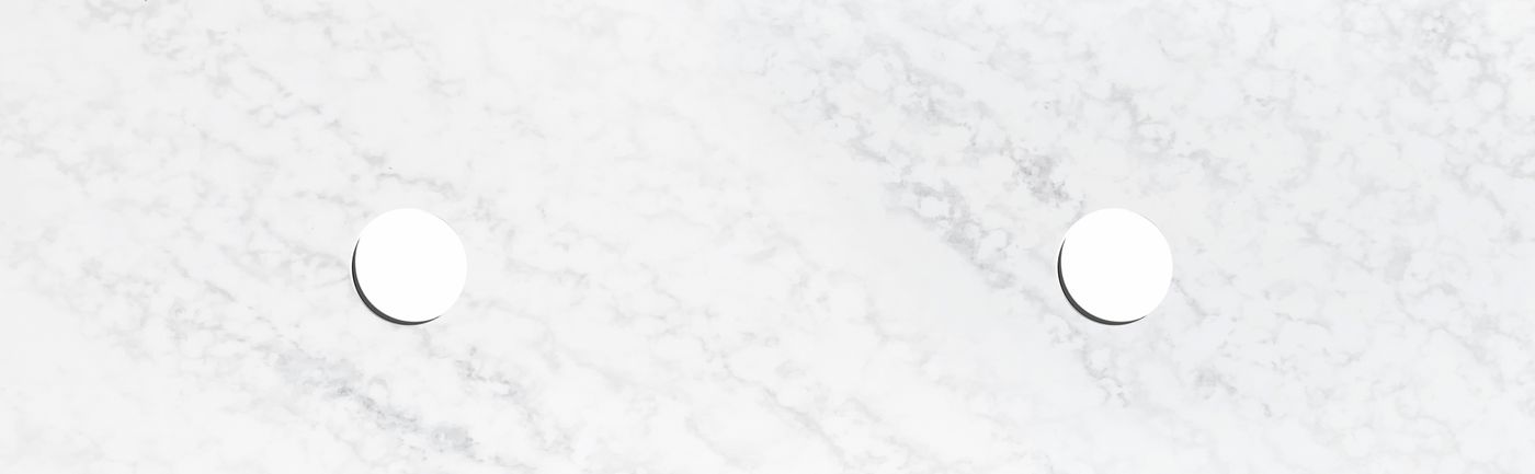 Solid Surface 1500x465x20 Cloudy Carrara Top