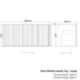 Marlo Fluted 1200mm Matte Black Wall Hung Vanity