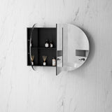 Bondi 1200x750 Black Oak Shaving Cabinet - front view