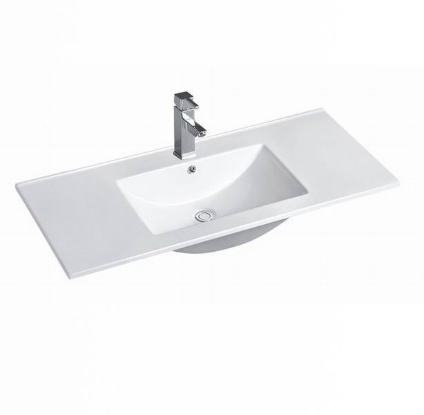 Slim Line Ceramic Top 900x460x170 with Taphole & Overflow