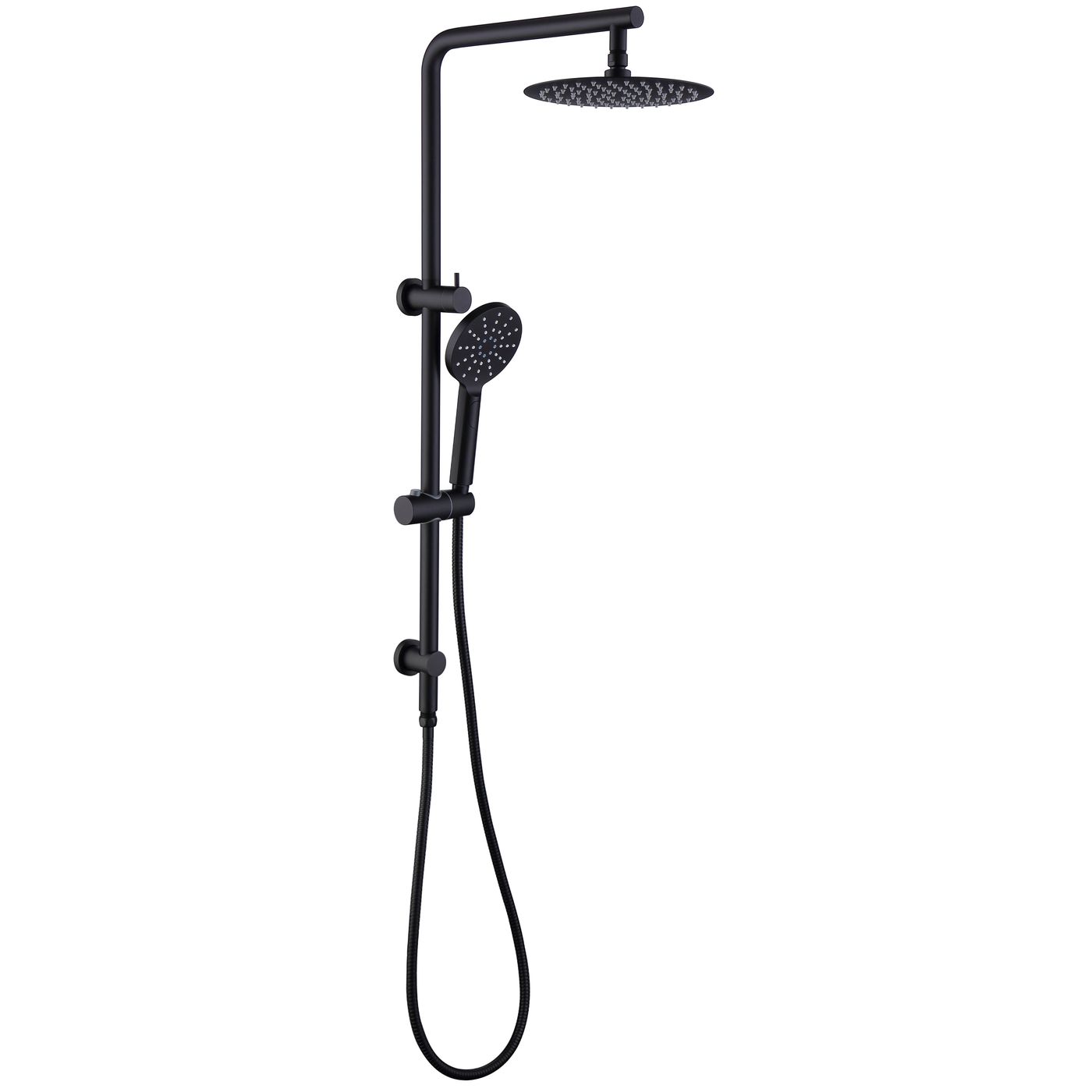 Vetto Twin Shower Combo Top Inlet Matte Black