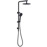 Vetto Twin Shower Combo Top Inlet Matte Black - front view