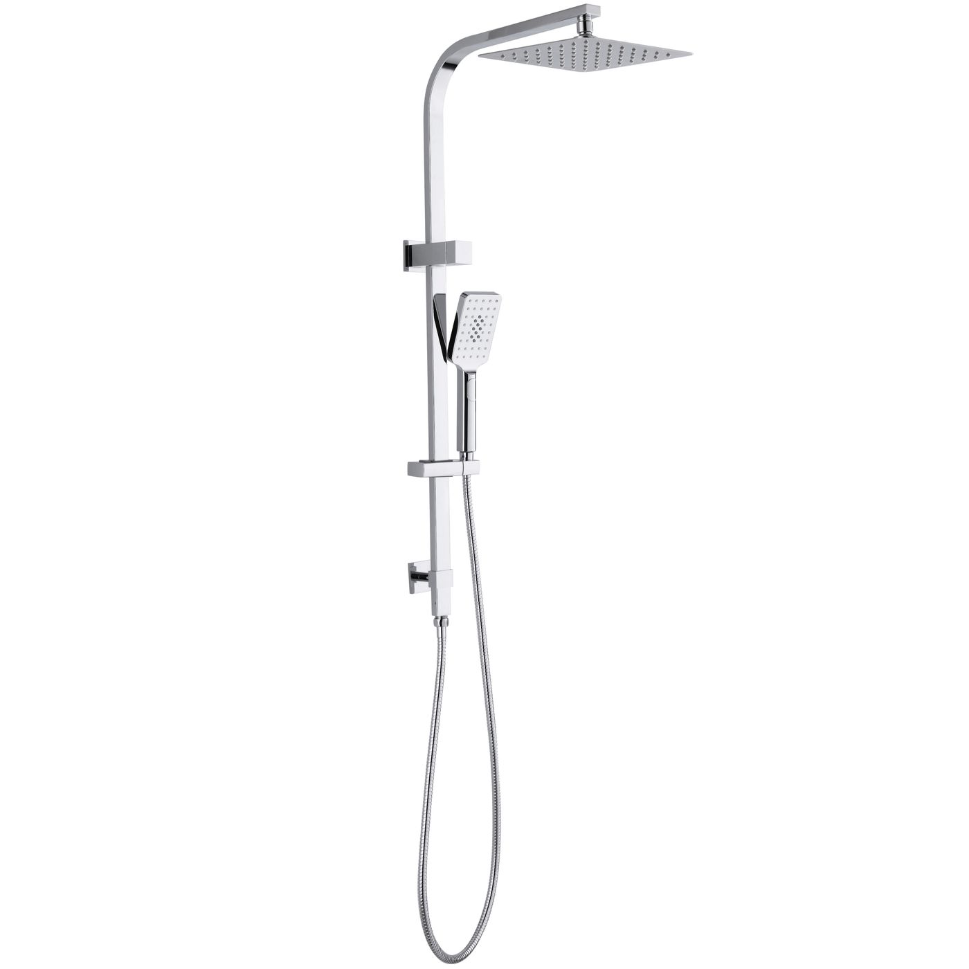 Oskar / Zevio Twin Shower Combo Top Inlet 250mm Chrome