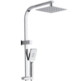 Oskar / Zevio Twin Shower Combo Top Inlet 250mm Chrome - angled product view