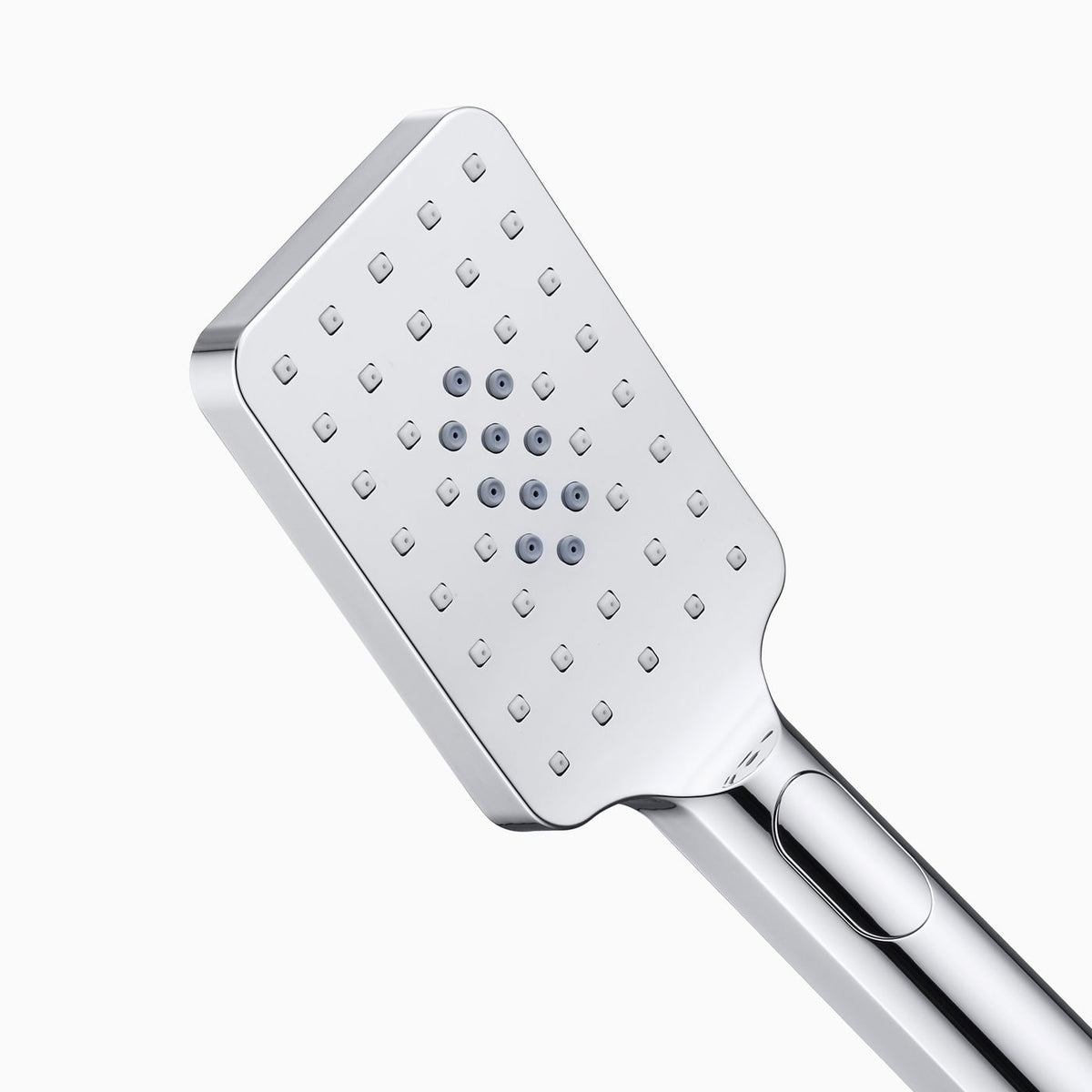 Oskar / Zevio Twin Shower Combo Top Inlet 250mm Chrome - side profile view