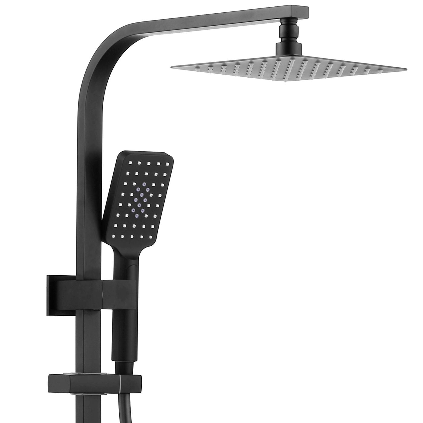 Oskar / Zevio Twin Shower Combo Top Inlet 250mm Matte Black