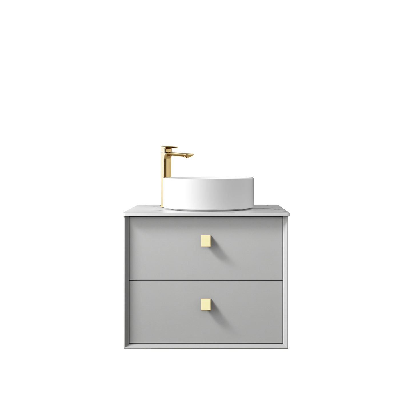 Boston 600mm Light Grey Wall Hung Vanity