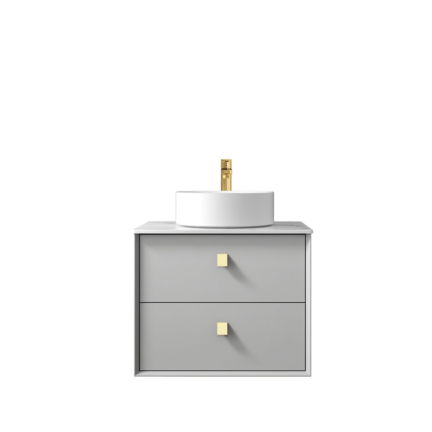 Boston 600mm Light Grey Wall Hung Vanity