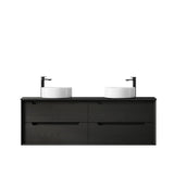 Byron 1500mm Black Oak Wall Hung Vanity