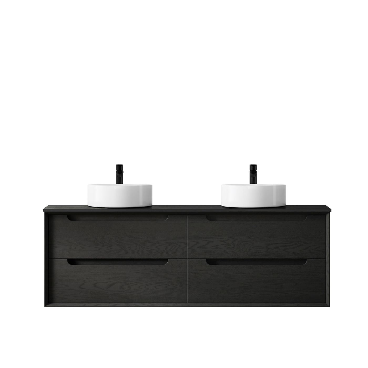 Byron 1500mm Black Oak Wall Hung Vanity