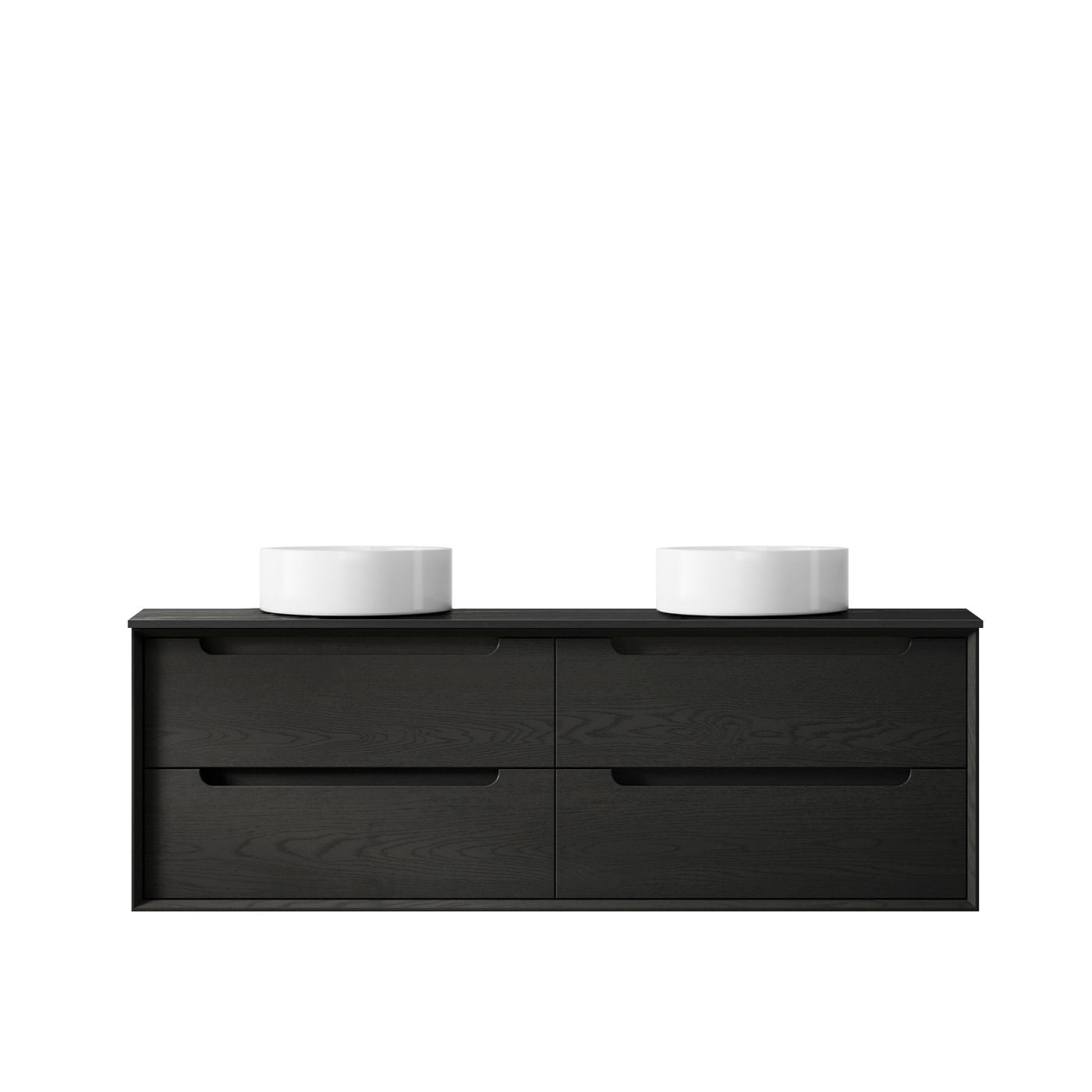 Byron 1500mm Black Oak Wall Hung Vanity