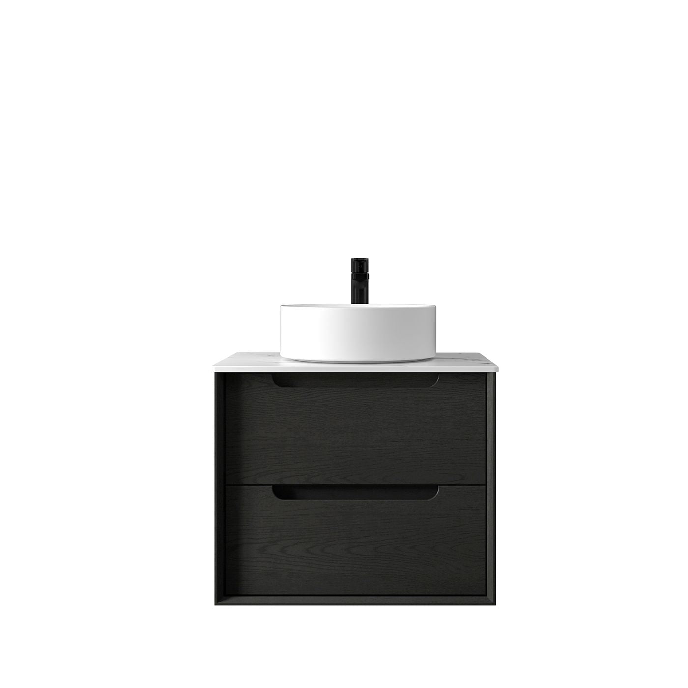 Byron 600mm Black Oak Wall Hung Vanity