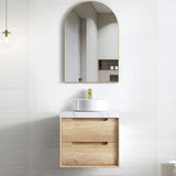 Byron 600mm Natural Oak Wall Hung Vanity