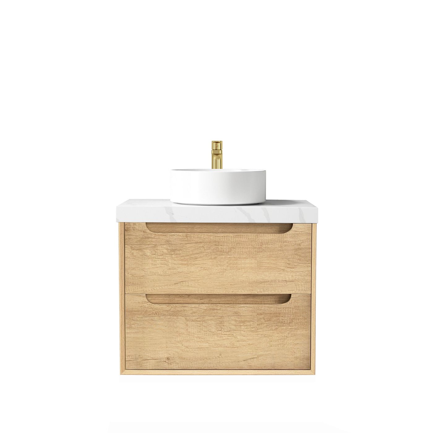 Byron 600mm Natural Oak Wall Hung Vanity