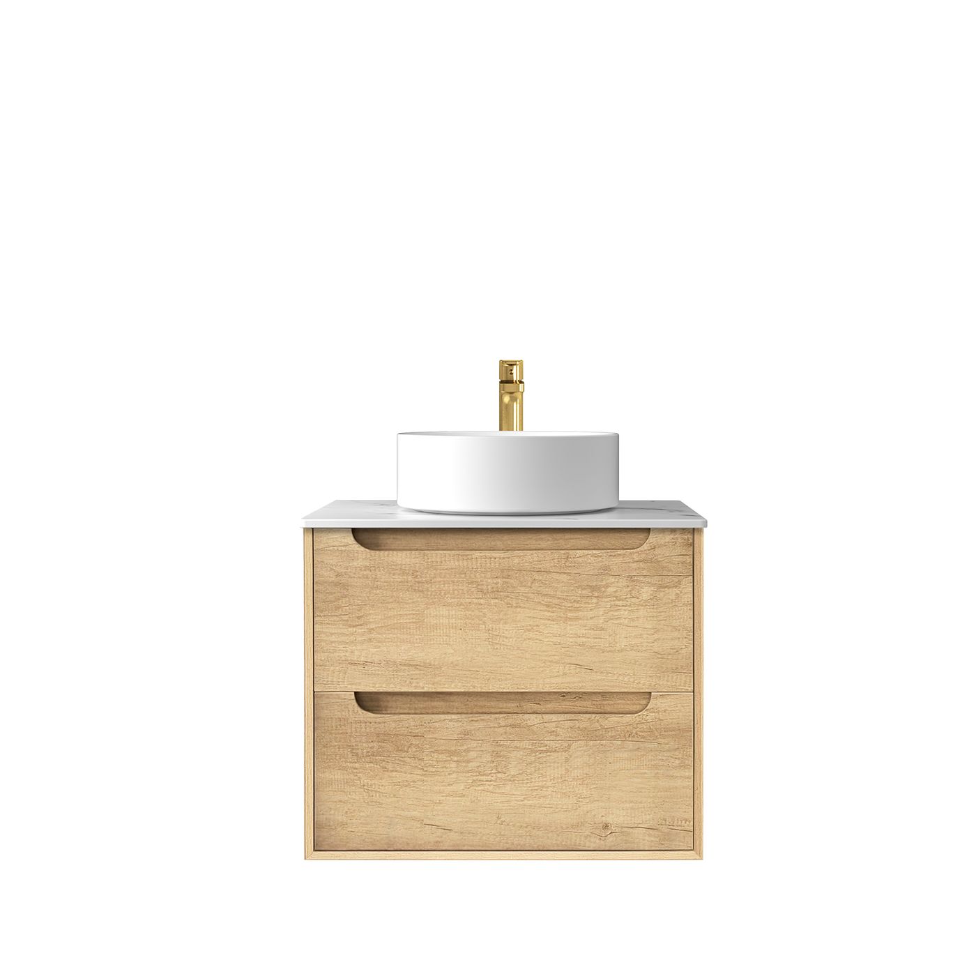 Byron 600mm Natural Oak Wall Hung Vanity