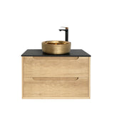 Byron 750mm Natural Oak Wall Hung Vanity