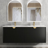 Marlo Fluted 1500mm Matte Black Wall Hung Vanity