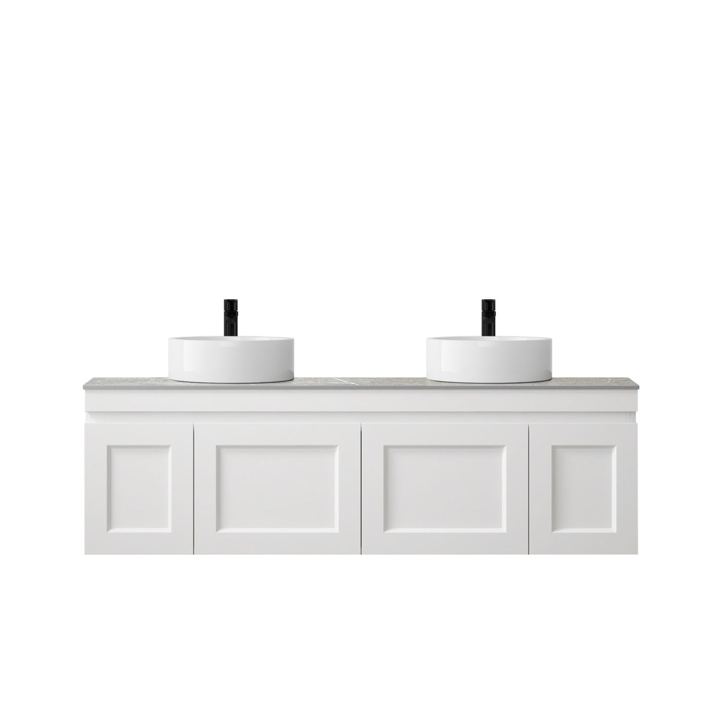 Hampton Mark II 1500mm Satin White Wall Hung Vanity