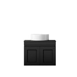 Hampton Mark II 600mm Satin Black Wall Hung Vanity