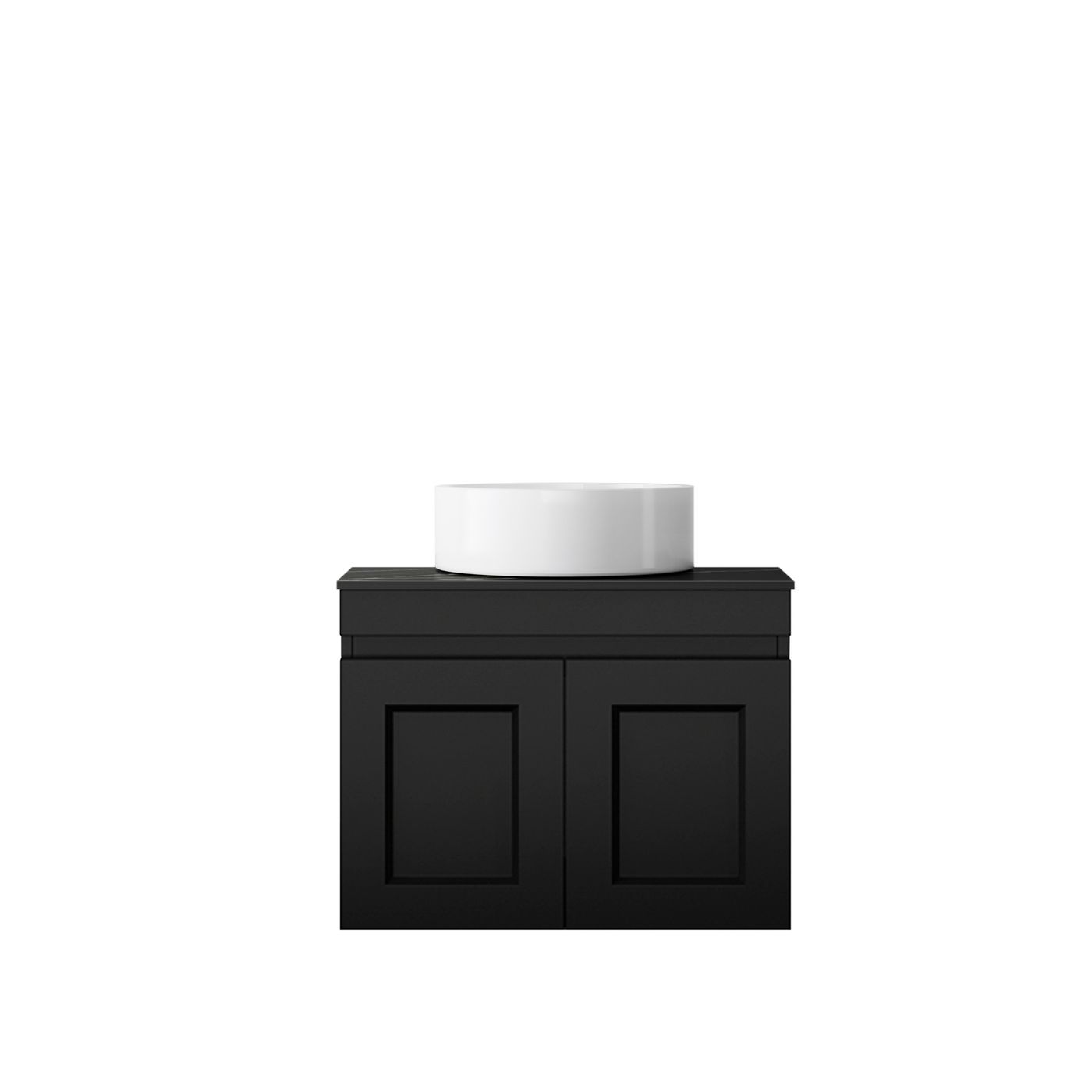 Hampton Mark II 600mm Satin Black Wall Hung Vanity