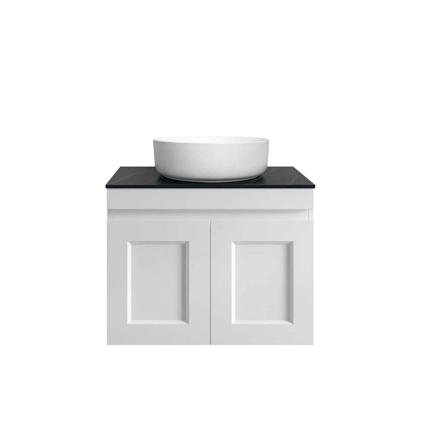 Hampton Mark II 600mm Satin White Wall Hung Vanity