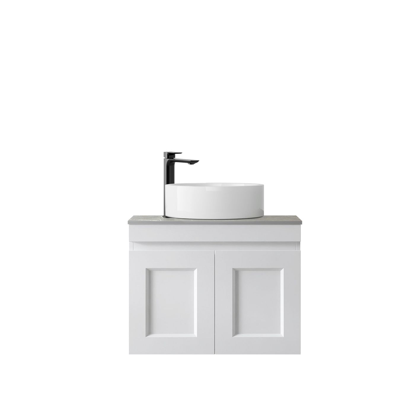 Hampton Mark II 600mm Satin White Wall Hung Vanity