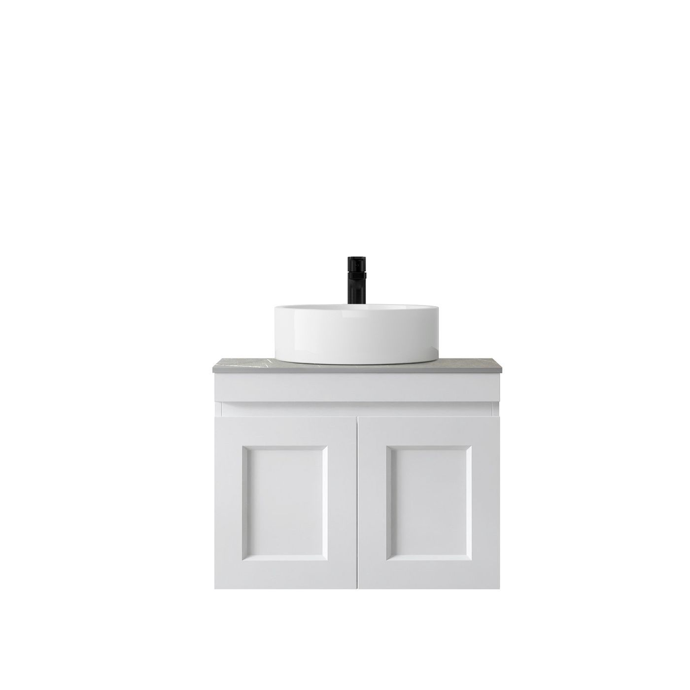 Hampton Mark II 600mm Satin White Wall Hung Vanity