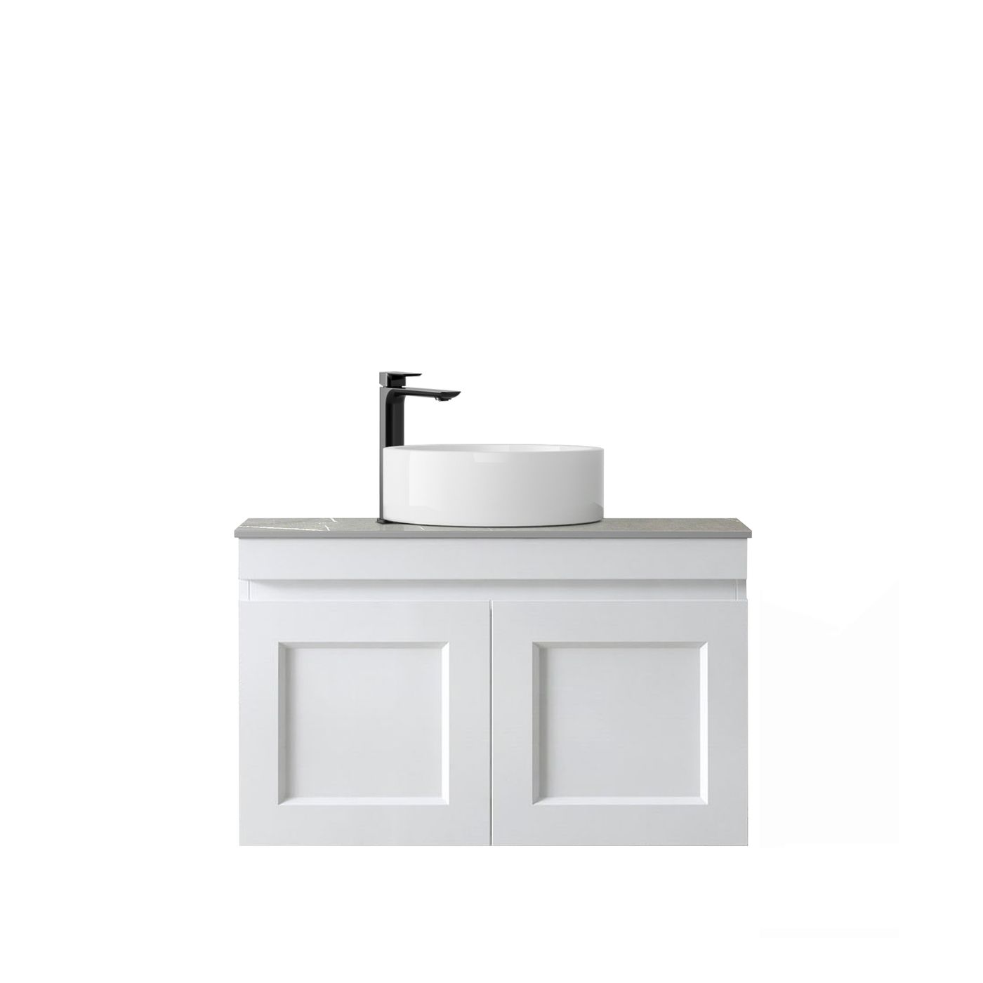 Hampton Mark II 750mm Satin White Wall Hung Vanity