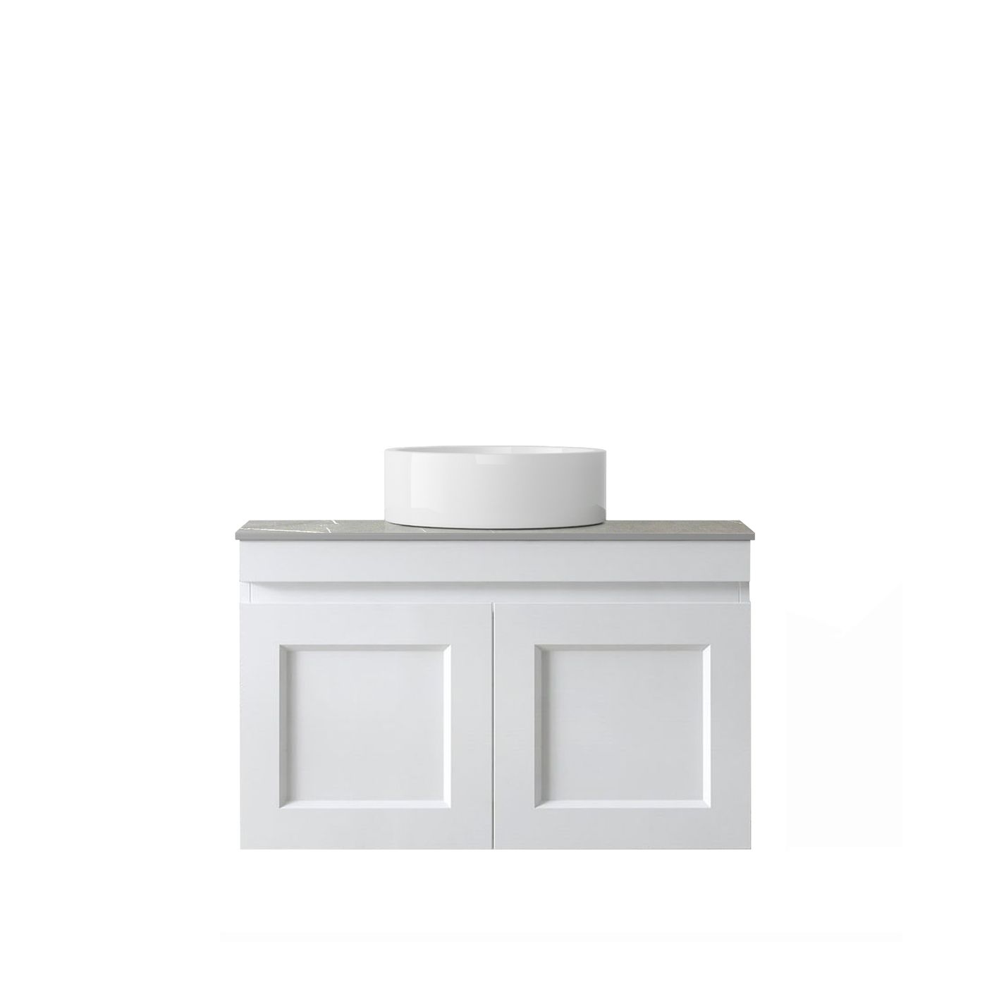 Hampton Mark II 750mm Satin White Wall Hung Vanity