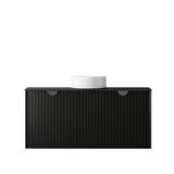 Marlo Fluted 1200mm Matte Black Wall Hung Vanity