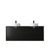 Marlo Fluted 1500mm Matte Black Wall Hung Vanity