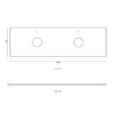 Marlo Fluted 1500mm Matte Black Wall Hung Vanity