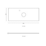 Noosa Fluted 1200mm Satin White Wall Hung Vanity