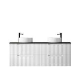 Noosa Fluted 1500mm Satin White Wall Hung Vanity