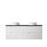 Noosa Fluted 1500mm Satin White Wall Hung Vanity