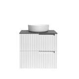 Noosa Fluted 600mm Satin White Wall Hung Vanity