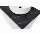 Noosa Fluted 600mm Satin White Wall Hung Vanity