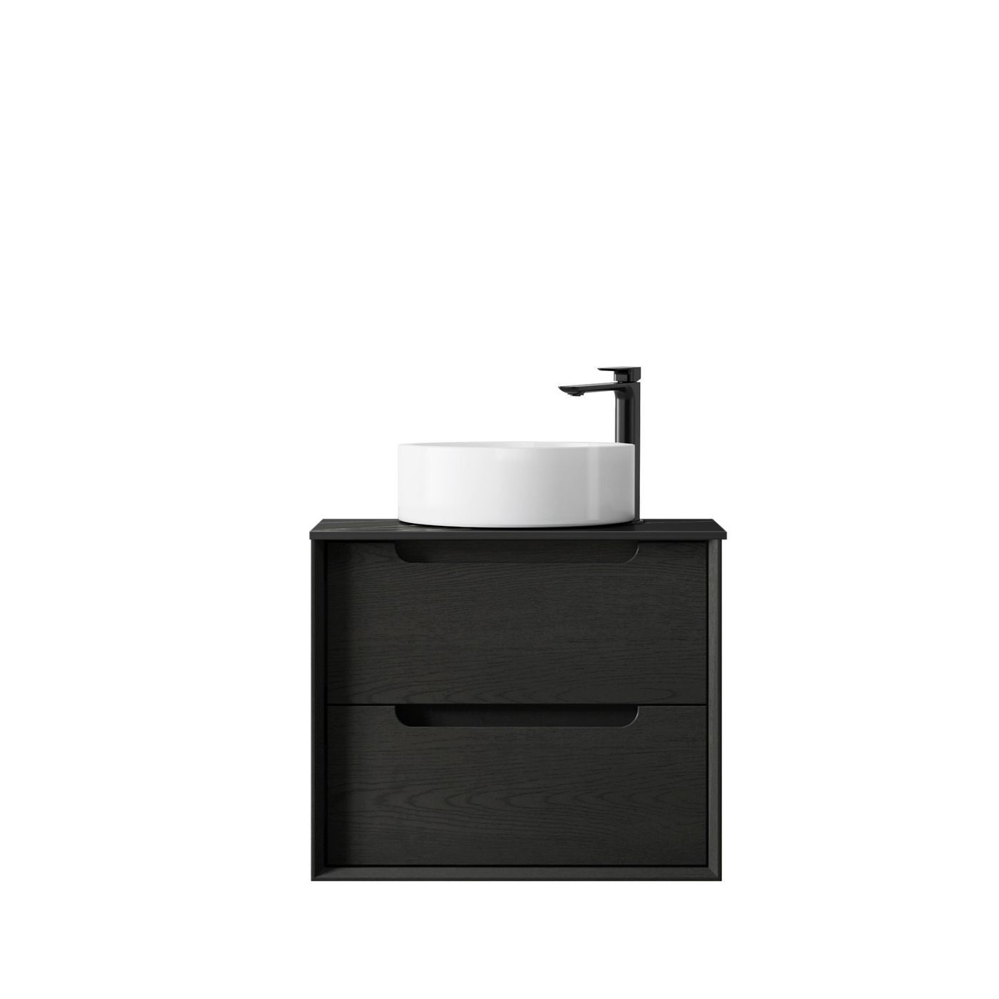 Byron 600mm Black Oak Wall Hung Vanity