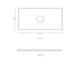 Noosa Fluted 600mm Satin White Wall Hung Vanity