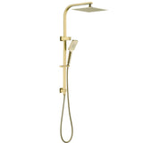 Oskar / Zevio Twin Shower Combo Top Inlet 250mm Brushed Gold