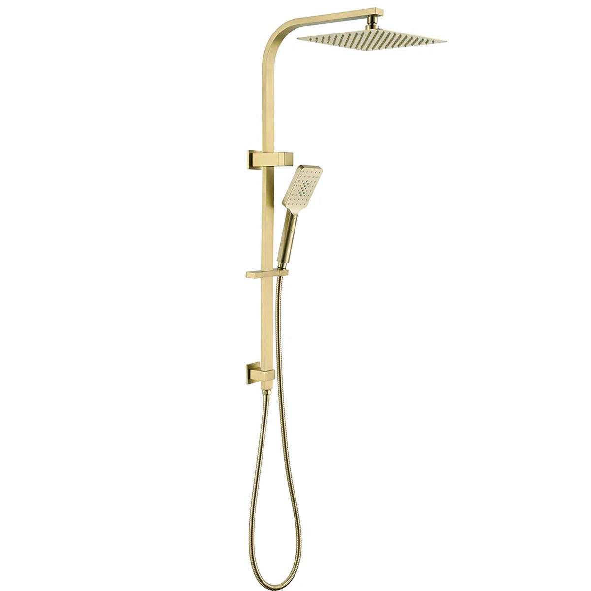 Oskar / Zevio Twin Shower Combo Top Inlet 250mm Brushed Gold