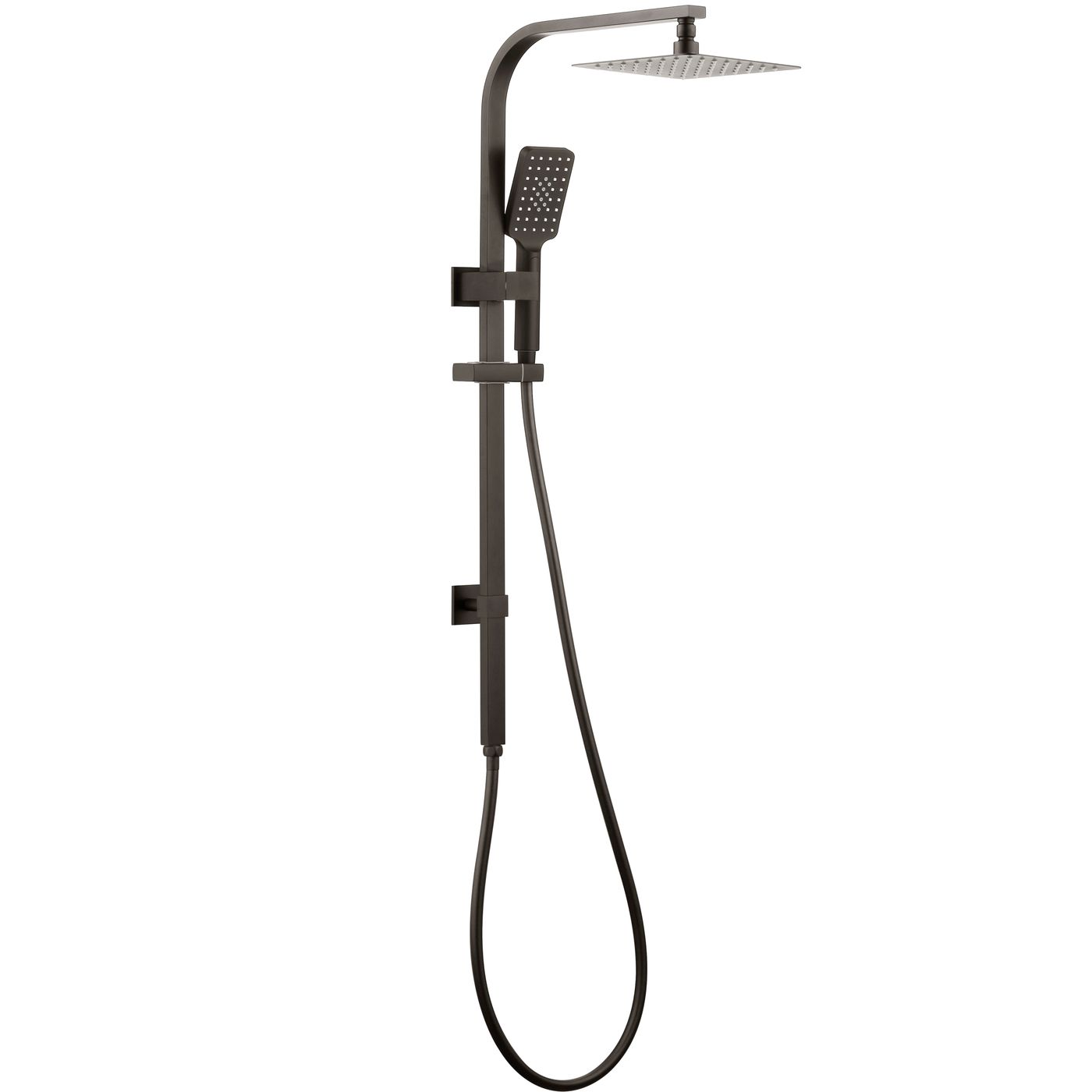Oskar / Zevio Twin Shower Combo Top Inlet 250mm Gun Metal
