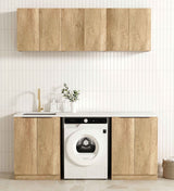 Byron/Bondi Natural Oak Laundry Kit 1960x600x2100 - front view
