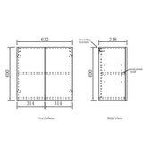 Byron/Bondi Black Oak Laundry Kit 1305x600x2100