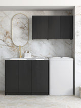 Byron/Bondi Black Oak Laundry Kit 1715x600x2100 - front view