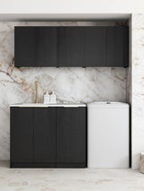 Byron/Bondi Black Oak Laundry Kit 1715x600x2100 - rear mounting detail