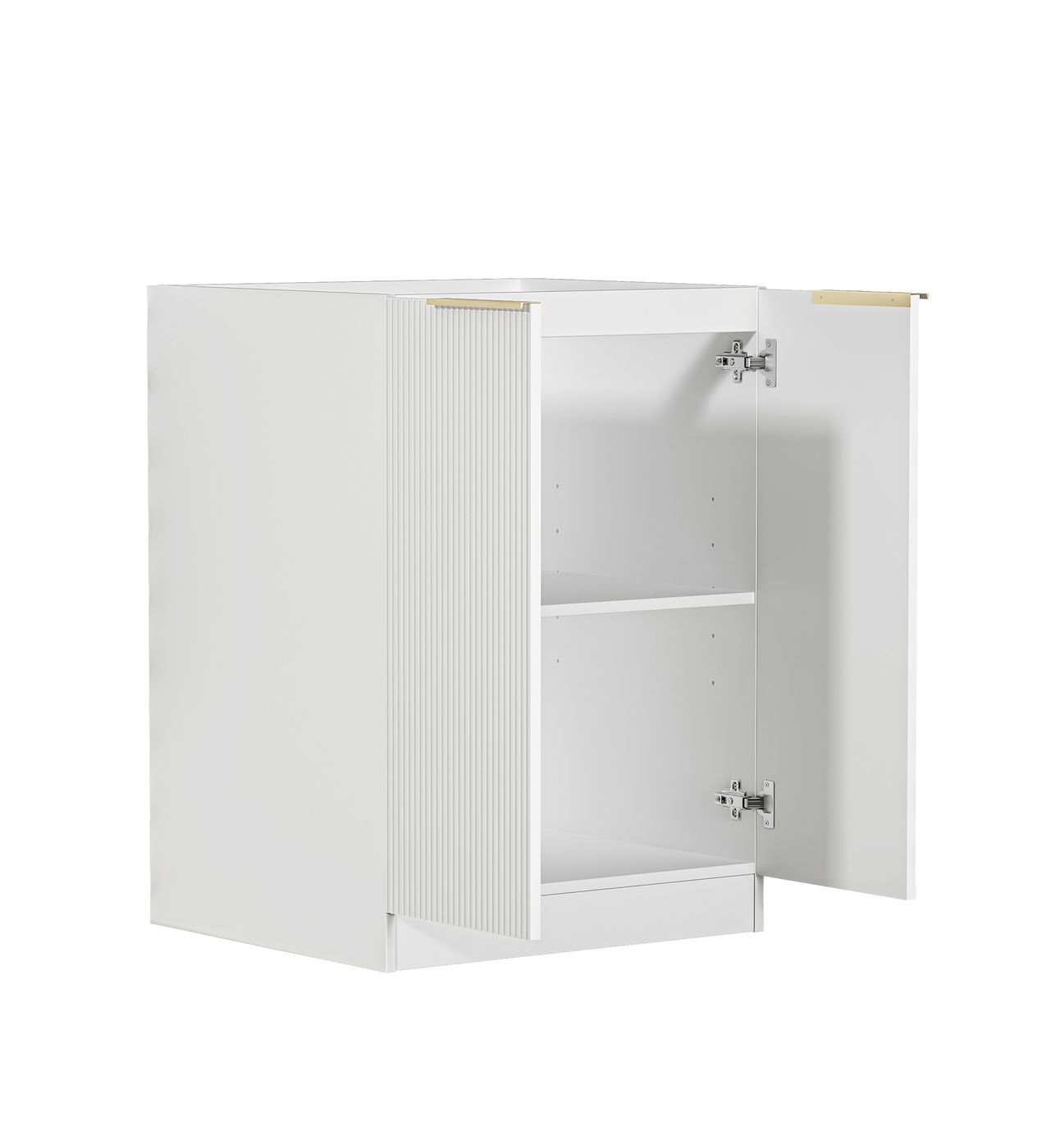 Bondi Fluted Laundry 630 White Base Cabinet