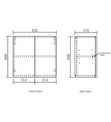 Byron/Bondi 630 Natural Oak Wall Cabinet