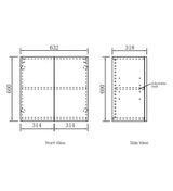 Byron/Bondi 630 Black Oak Wall Cabinet