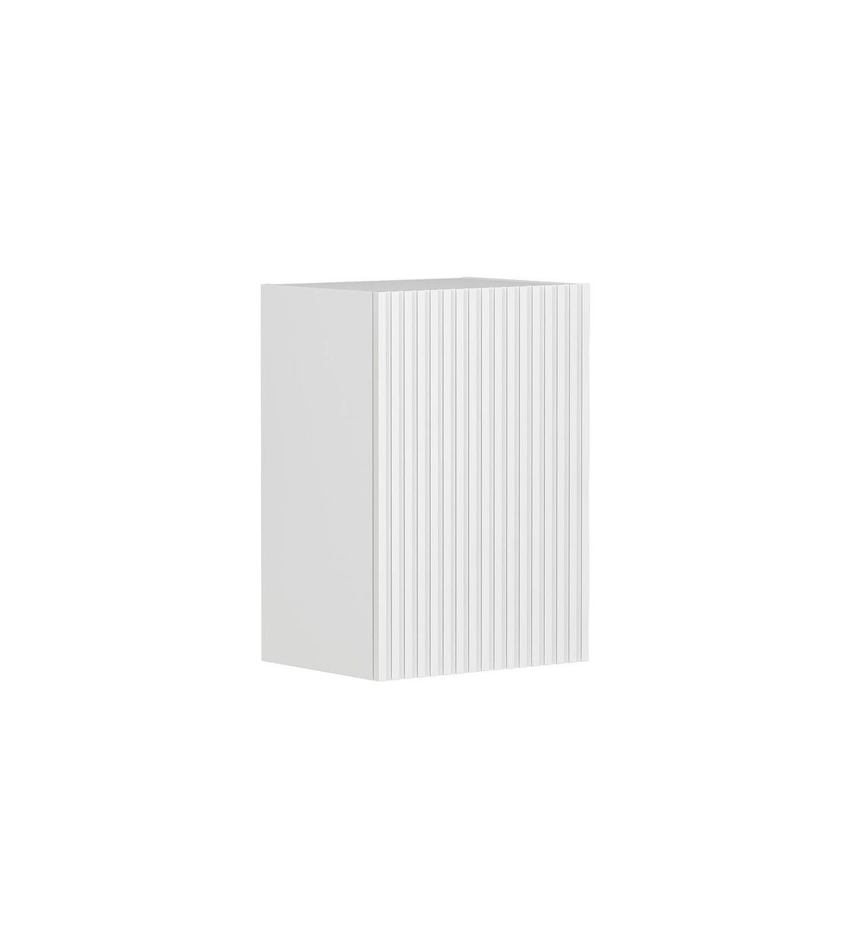 Noosa Fluted Laundry 415 White Wall Cabinet - angled product view